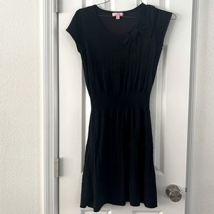 Lilly Pulitzer black knit dress with bow size small